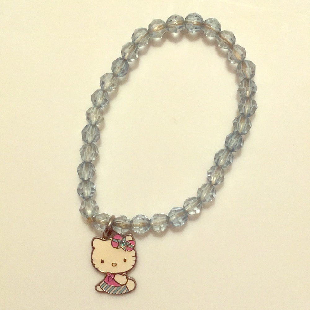 Hello Kitty Blue Beaded Charm Bracelet